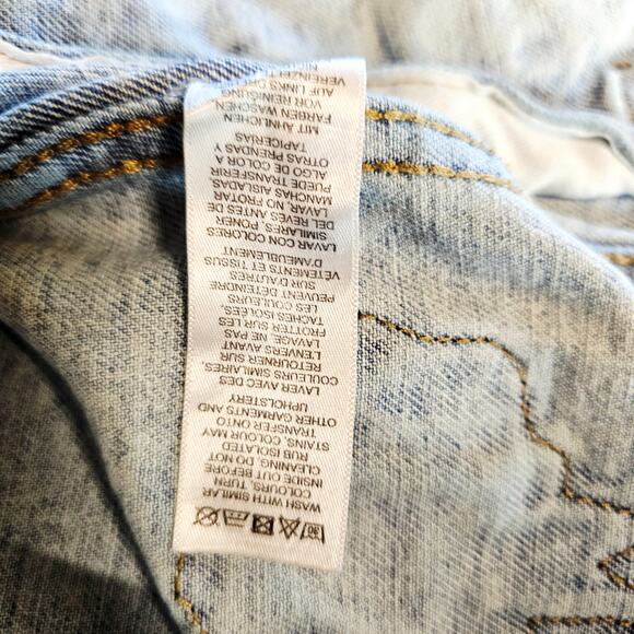 ASOS Retro Denim Jacket Patches Light Blue Space Theme Men's M 3643 - Picture 7 of 11